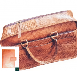 Top grain leather crocodile Finish laptop executive bags
